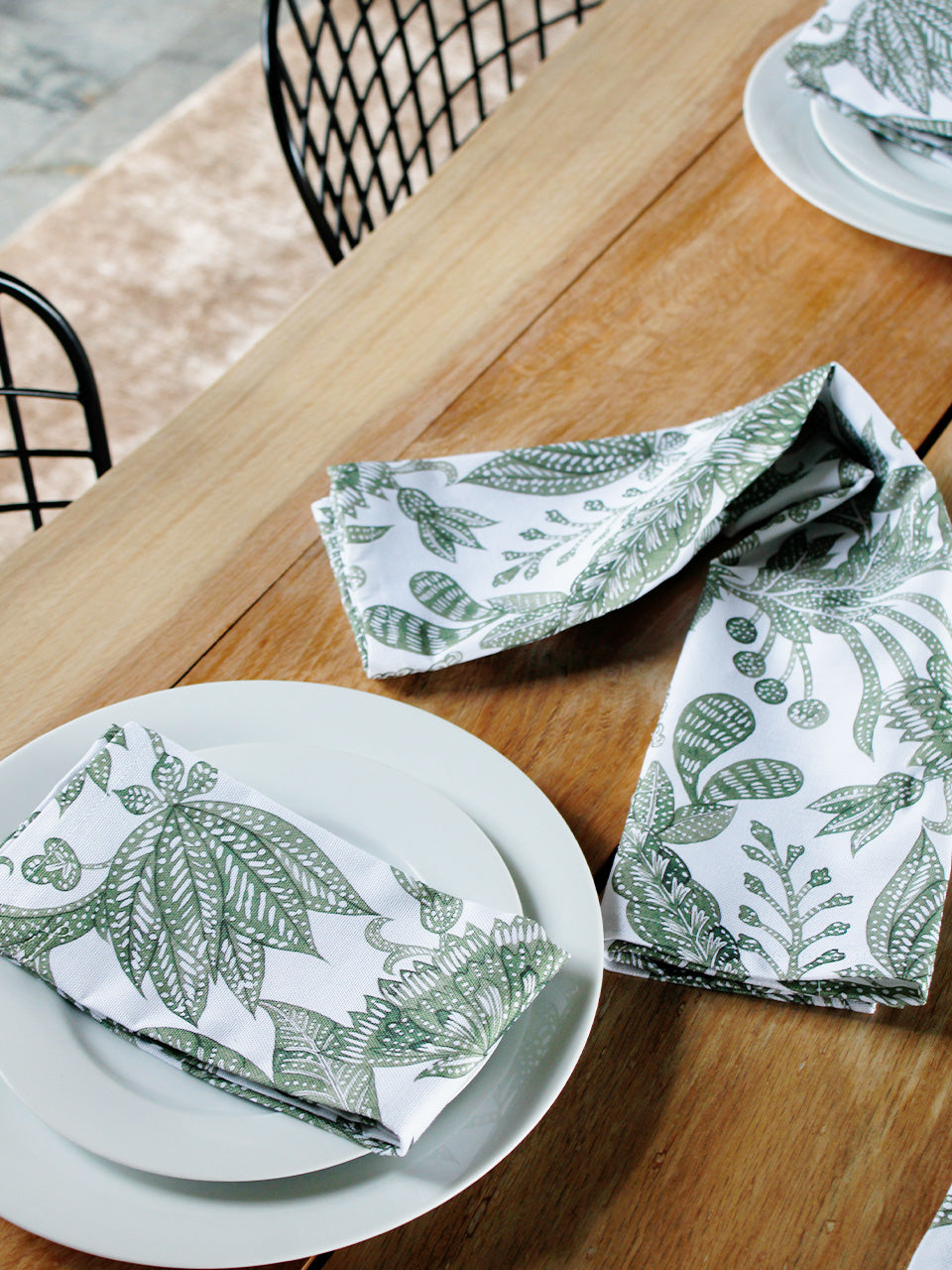 Green Batik Tea Towel