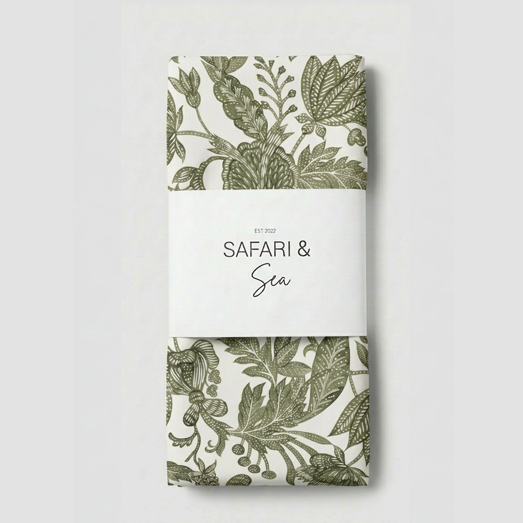 Batik Green Table Runner