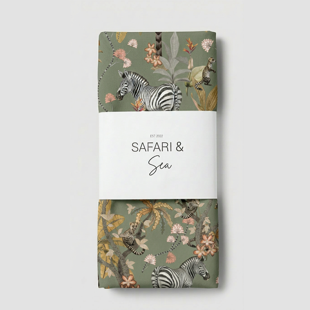 Mziki Mischief Khaki Table Runner