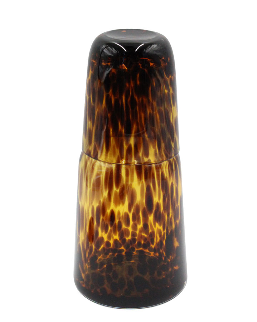 Tortoise Shell Glass Carafe
