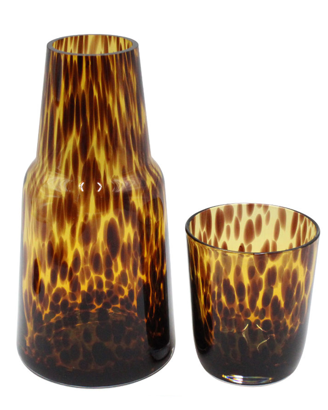 Tortoise Shell Glass Carafe