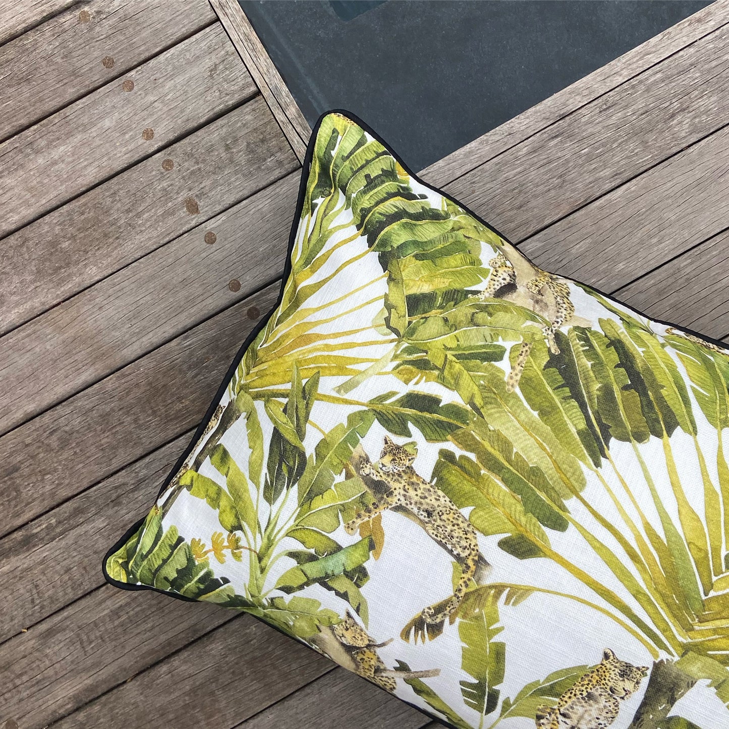 Leopard Palm Cushion Cover