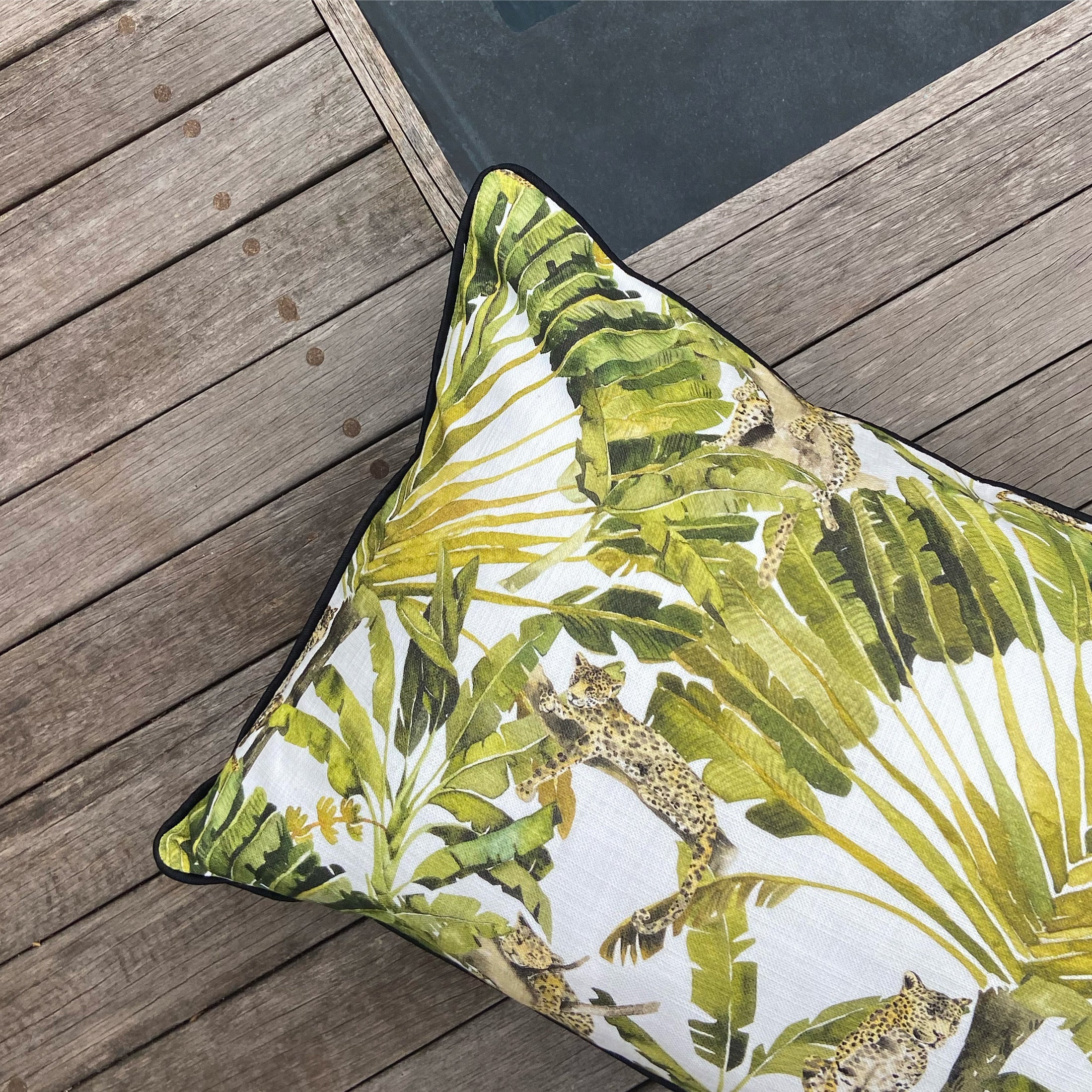Leopard Palm Cushion Cover