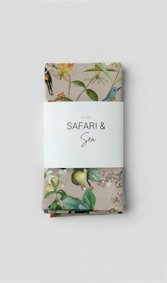 Makakatana Midnight Napkin Set of 2 Stone