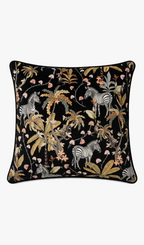 Mziki Mischief Black Cushion Cover