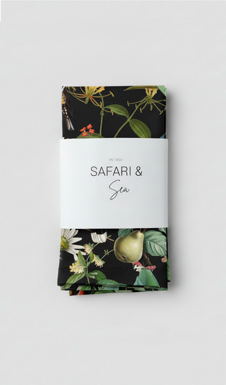 Makakatana Midnight Napkin Set of 2 Black