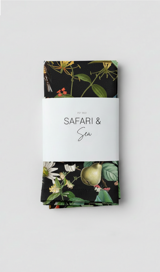 Makakatana Midnight Napkin Set of 2 Black