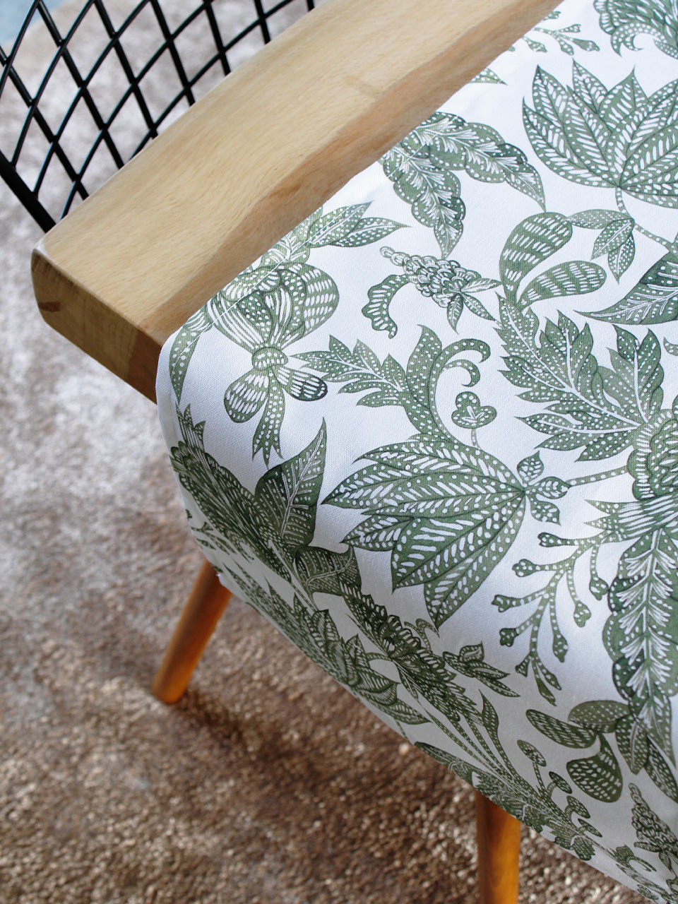 Batik Green Table Runner